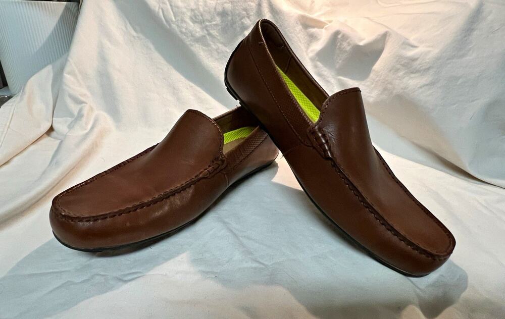 Florsheim Motor Moc Toe Venetian Driver Men’s 10M Cognac Leather Loafers 13412-2